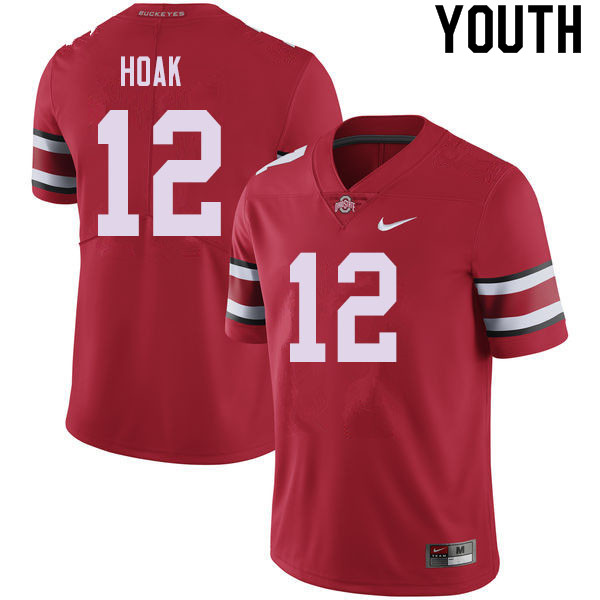 Ohio State Buckeyes Gunnar Hoak Youth #12 Red Authentic Stitched College Football Jersey